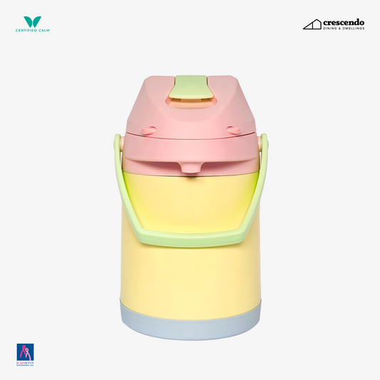 Crescendo The Flow - 2.5L (Portable Insulated Beverage Dispenser) Pink Yellow - LIMITED INTRODUCTORY PRICE!