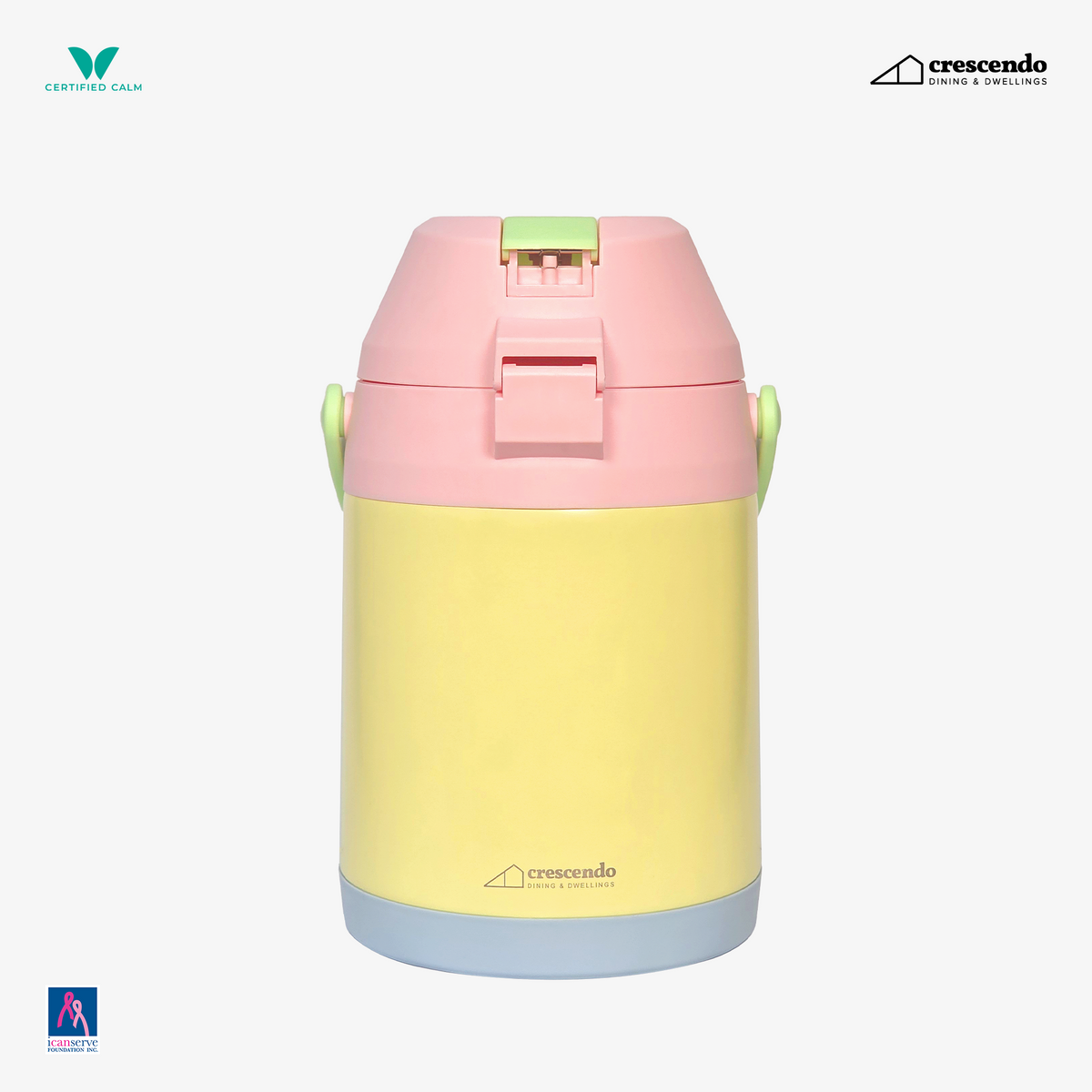 Crescendo The Flow - 2.5L (Portable Insulated Beverage Dispenser) Pink Yellow - LIMITED INTRODUCTORY PRICE!