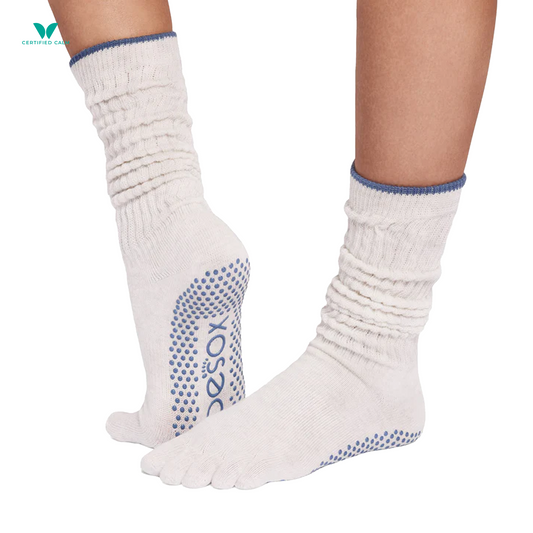 ToeSox Grip Socks Full Toe Slouch