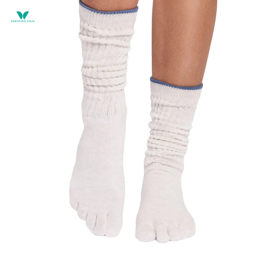 ToeSox Grip Socks Full Toe Slouch