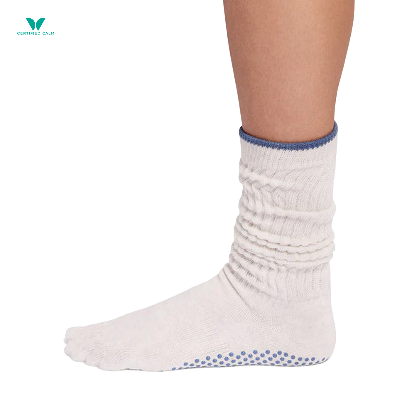 ToeSox Grip Socks Full Toe Slouch