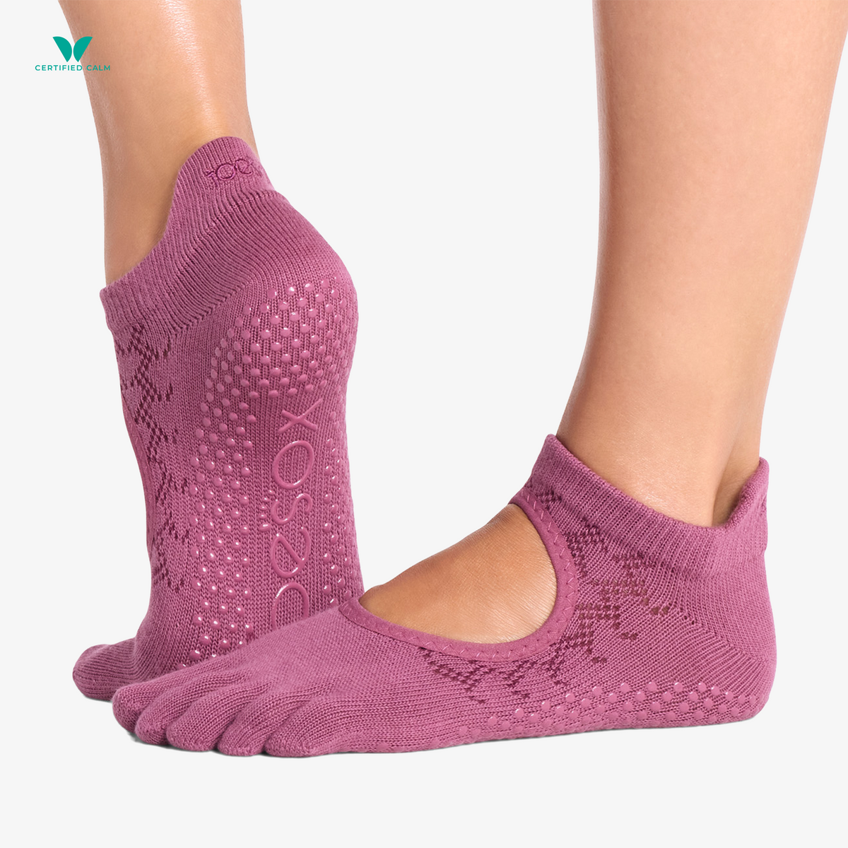 ToeSox Grip Socks Full Toe Bellarina