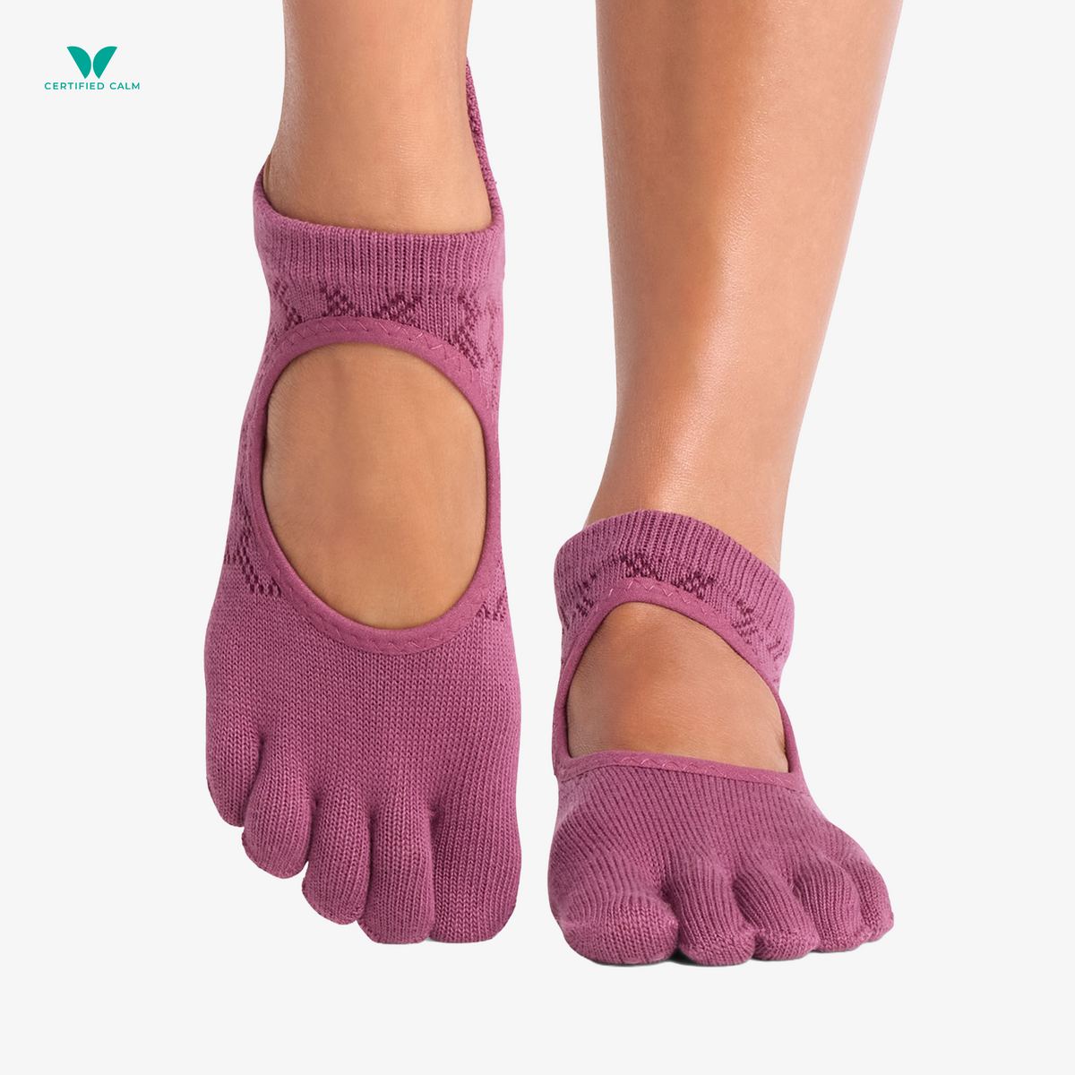 ToeSox Grip Socks Full Toe Bellarina