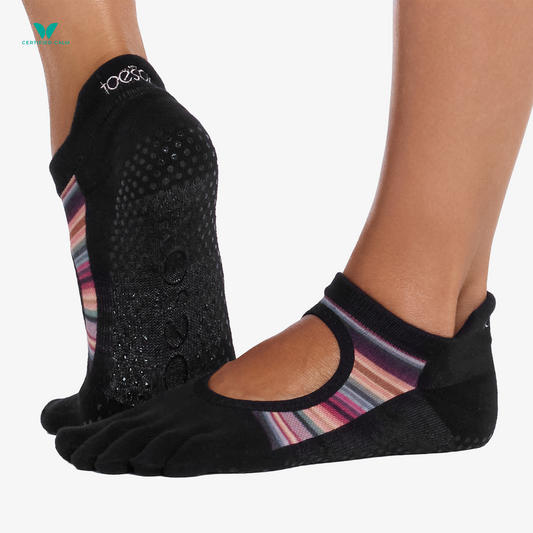 ToeSox Grip Socks Full Toe Bellarina Ultra Fine Knit