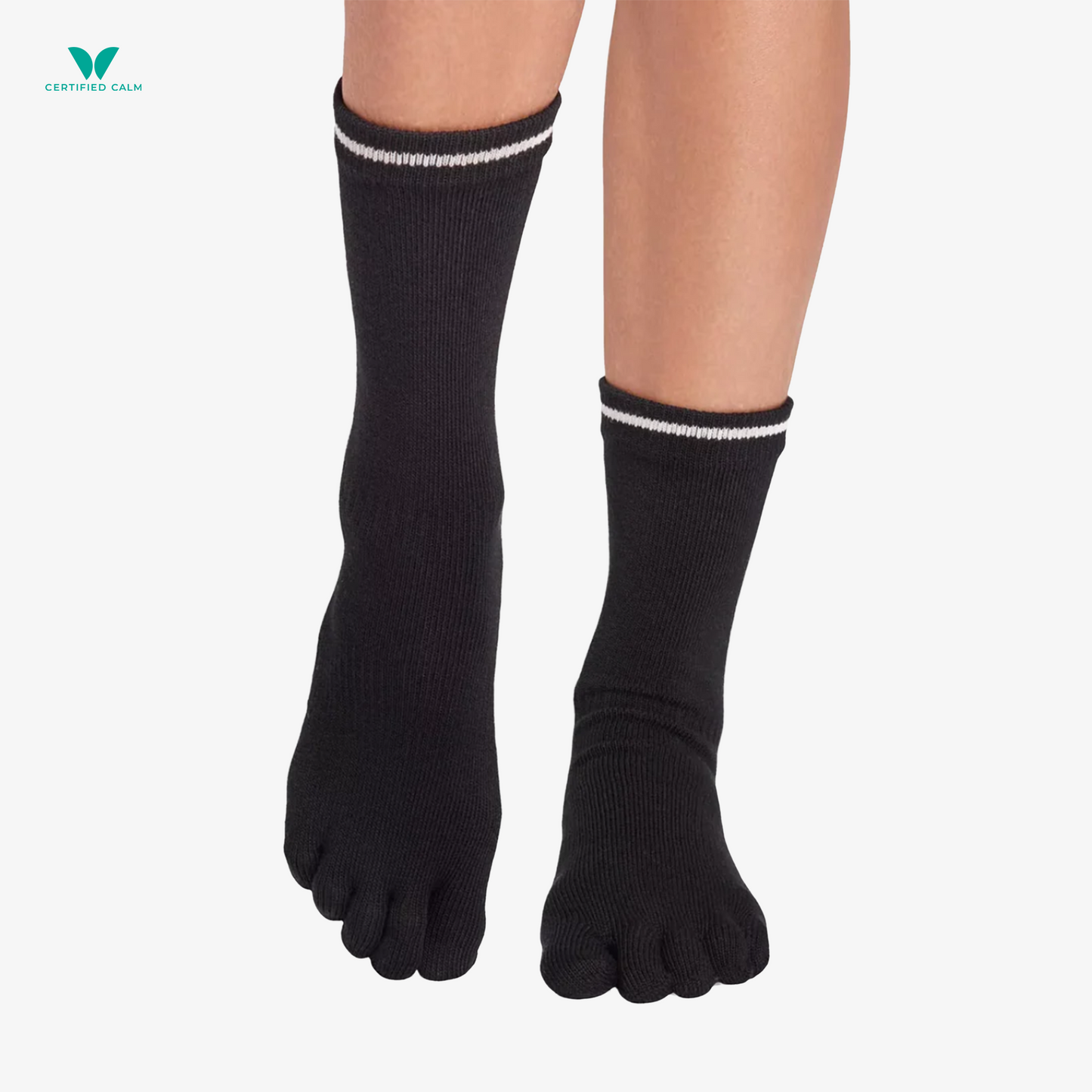 ToeSox Grip Socks Full Toe Crew