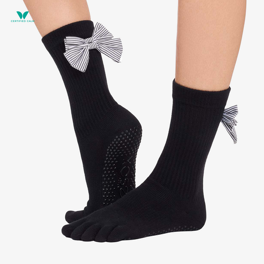 ToeSox Grip Socks Full Toe Crew