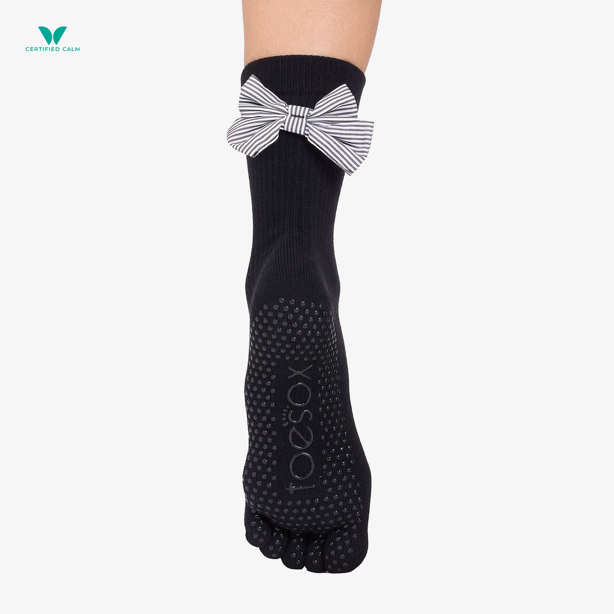 ToeSox Grip Socks Full Toe Crew