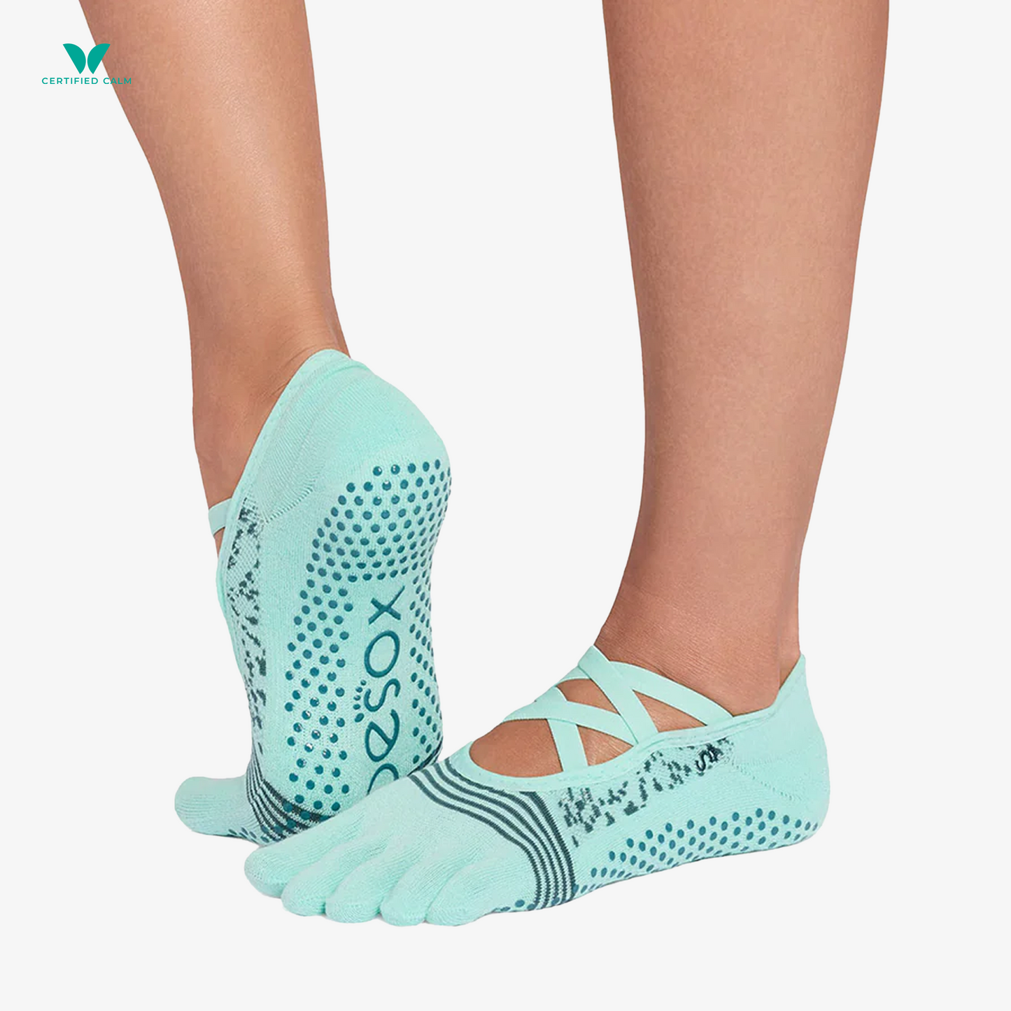 ToeSox Grip Socks Full Toe Elle Tec
