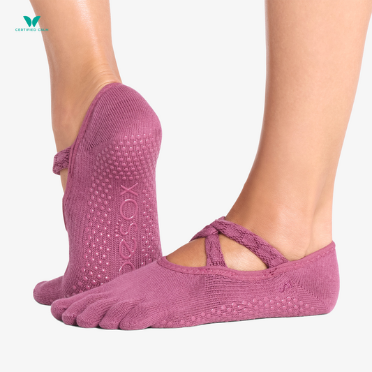 ToeSox Grip Socks Full Toe Ivy