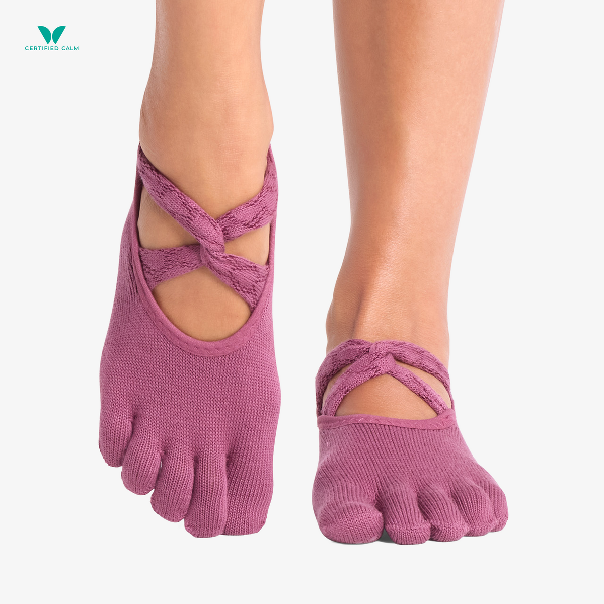 ToeSox Grip Socks Full Toe Ivy