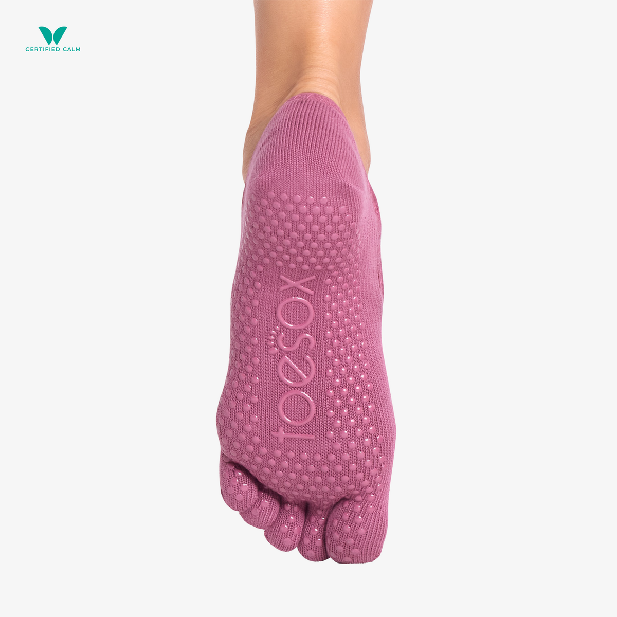 ToeSox Grip Socks Full Toe Ivy