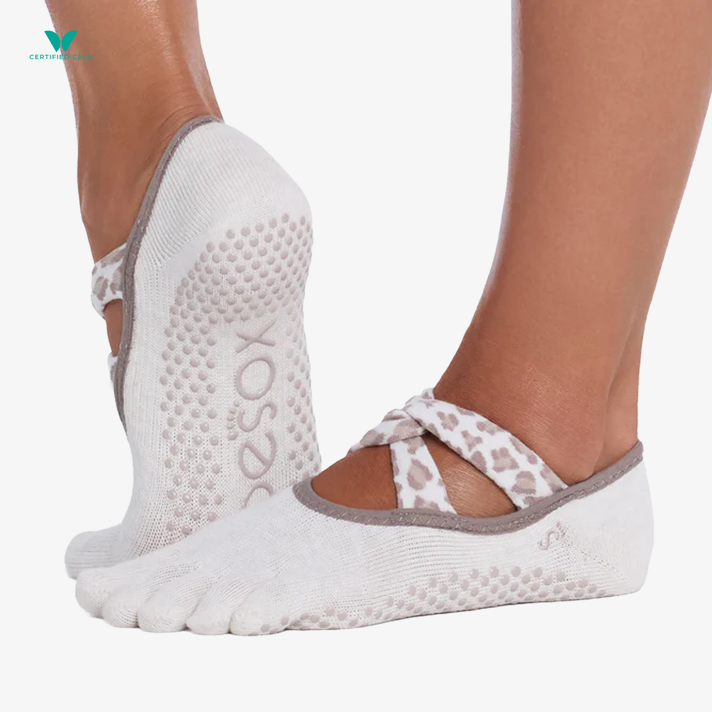 ToeSox Grip Socks Full Toe Ivy