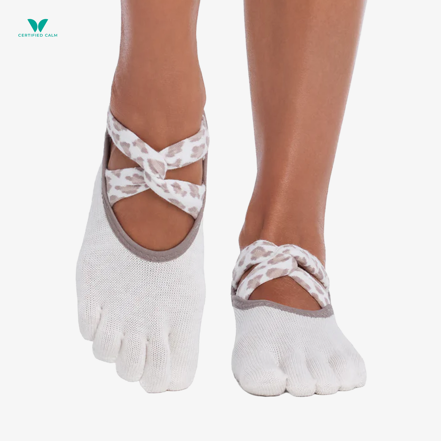 ToeSox Grip Socks Full Toe Ivy