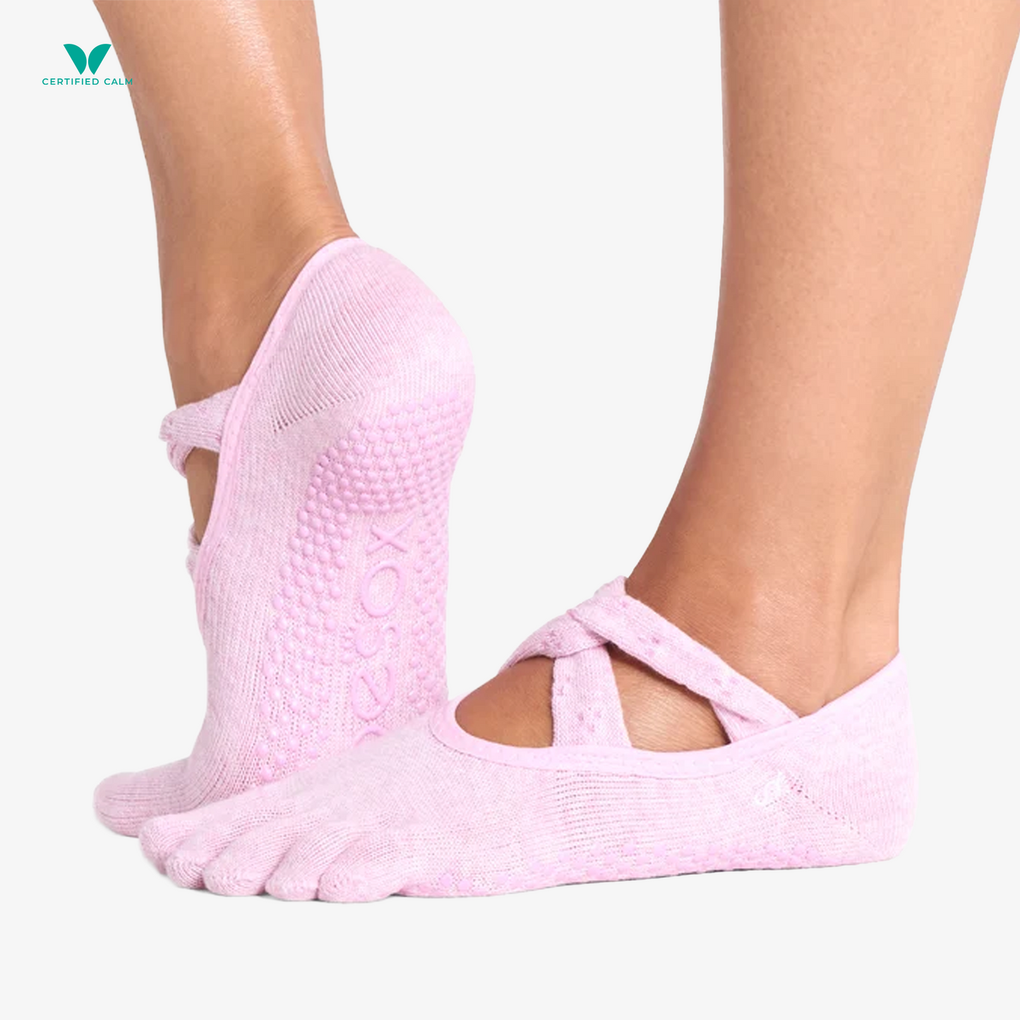 ToeSox Grip Socks Full Toe Ivy