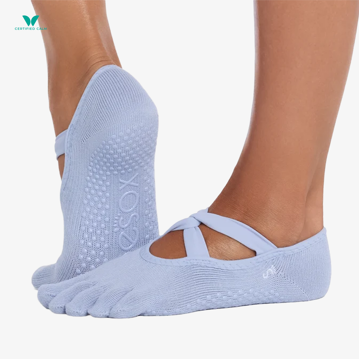 ToeSox Grip Socks Full Toe Ivy