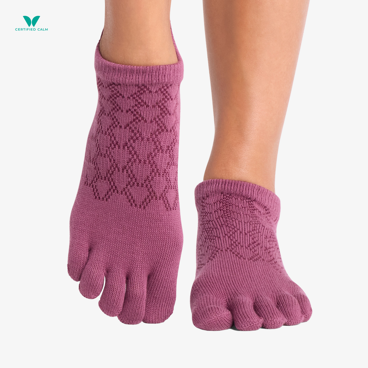 ToeSox Grip Socks Full Toe Low Rise