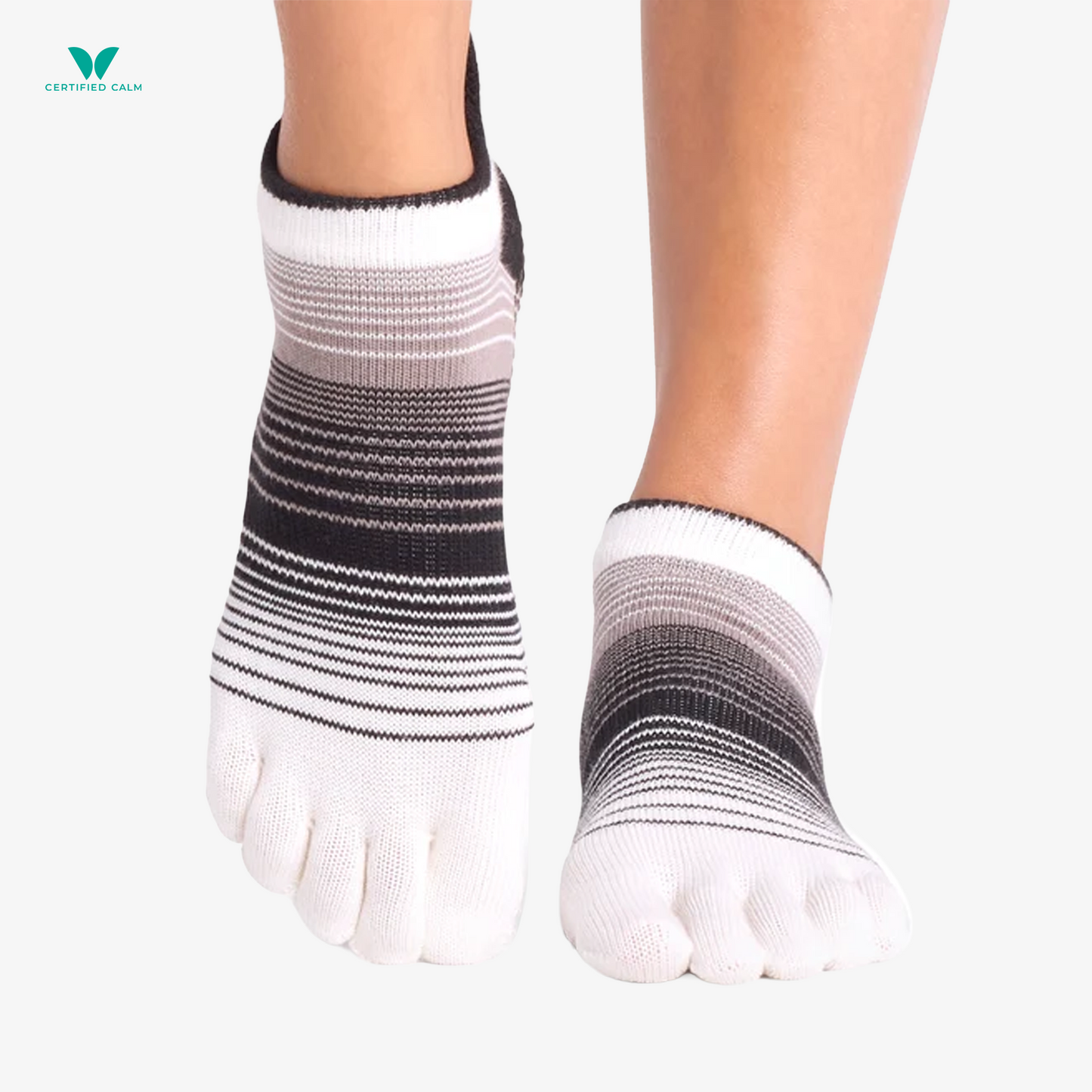 ToeSox Grip Socks Full Toe Low Rise
