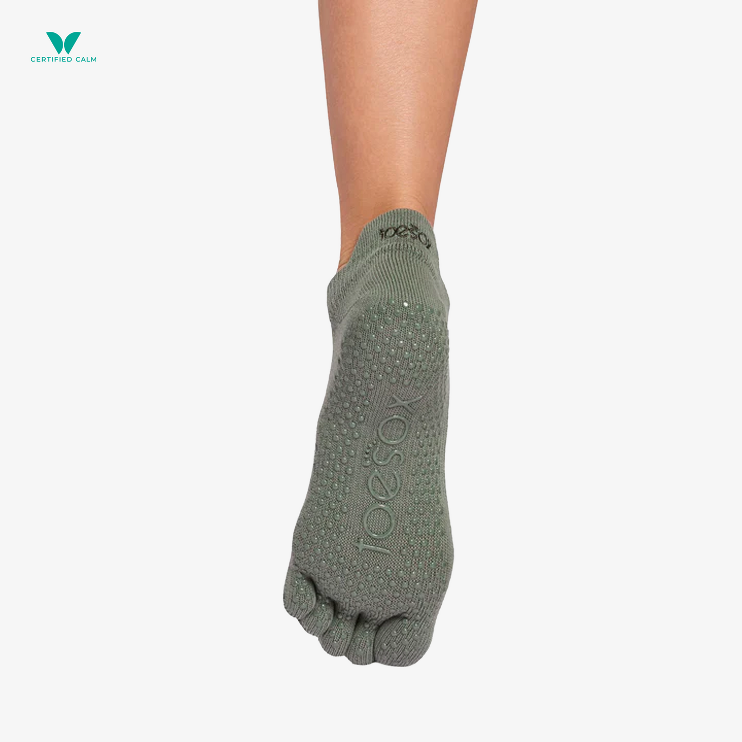 ToeSox Grip Socks Full Toe Low Rise