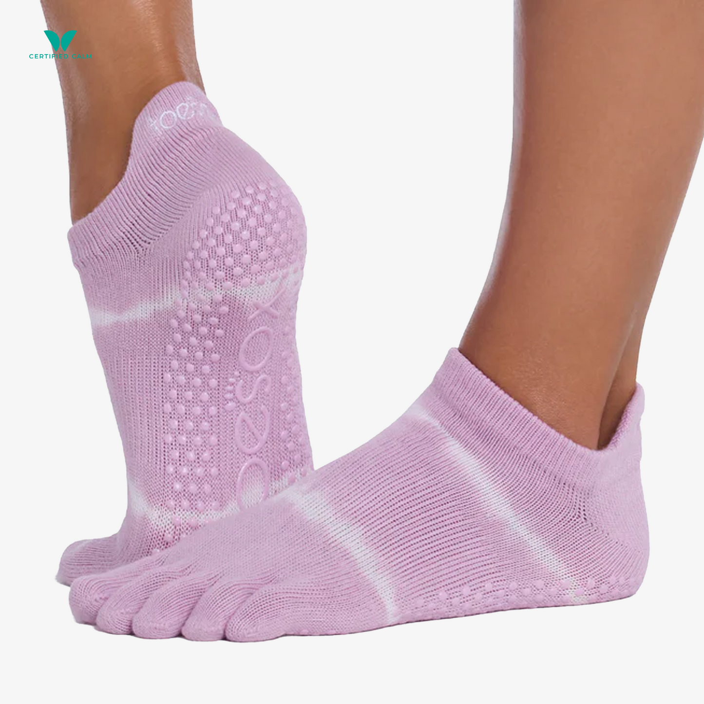 ToeSox Grip Socks Full Toe Low Rise