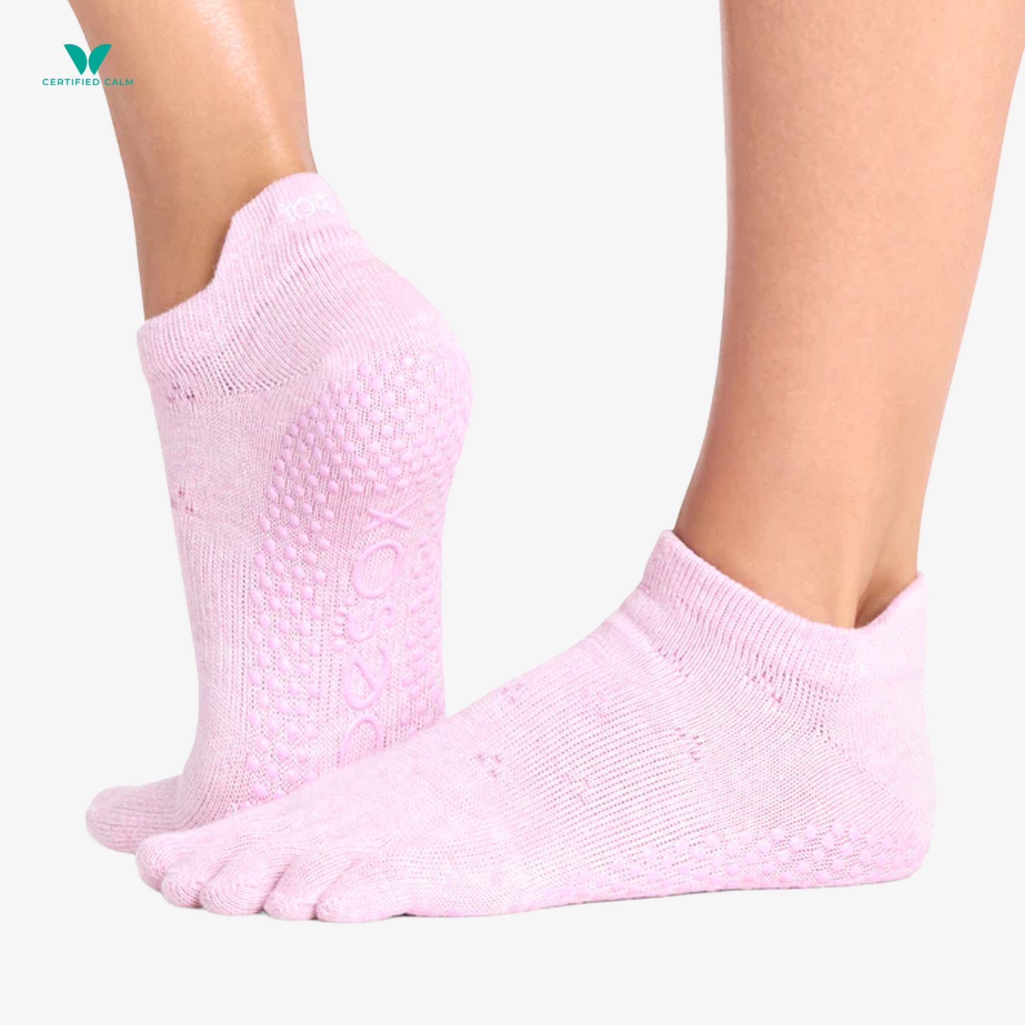 ToeSox Grip Socks Full Toe Low Rise