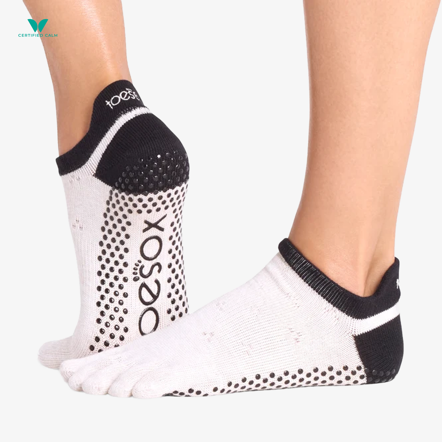 ToeSox Grip Socks Full Toe Low Rise