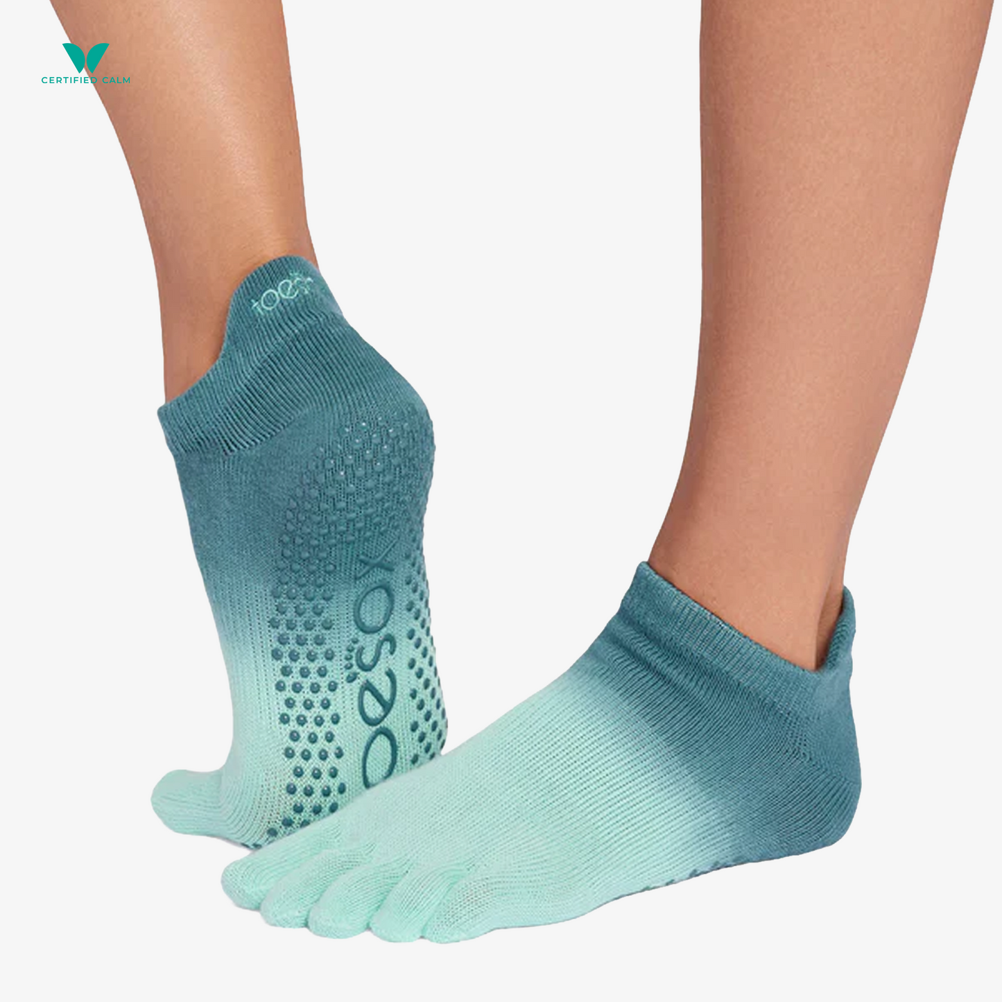 ToeSox Grip Socks Full Toe Low Rise