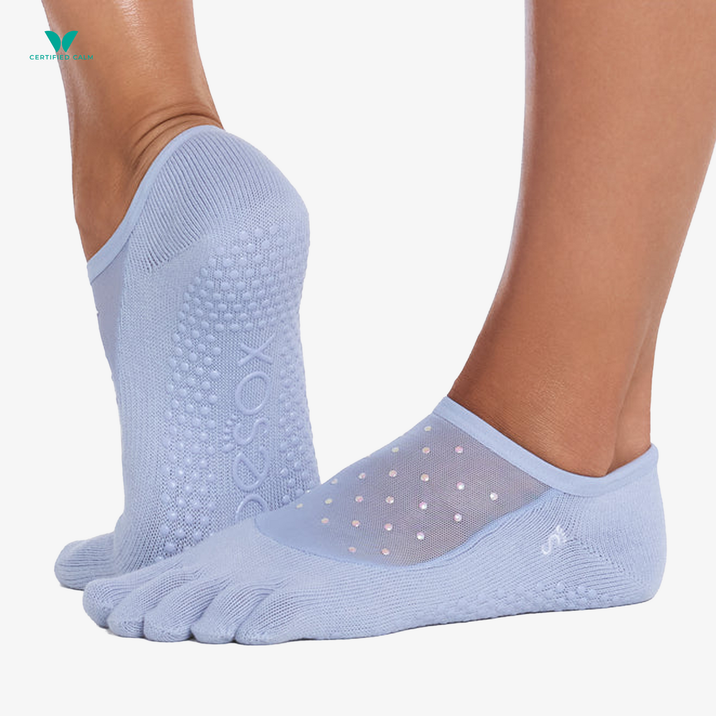 ToeSox Grip Socks Full Toe Luna