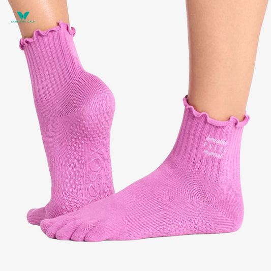 ToeSox Grip Socks Full Toe Melody