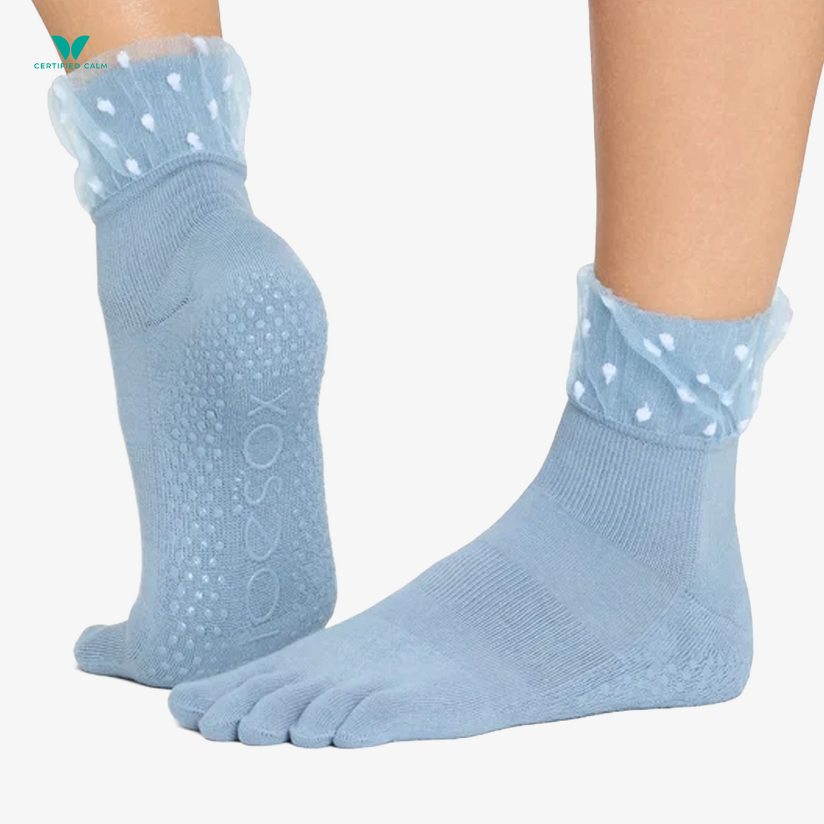 ToeSox Grip Socks Full Toe Melody