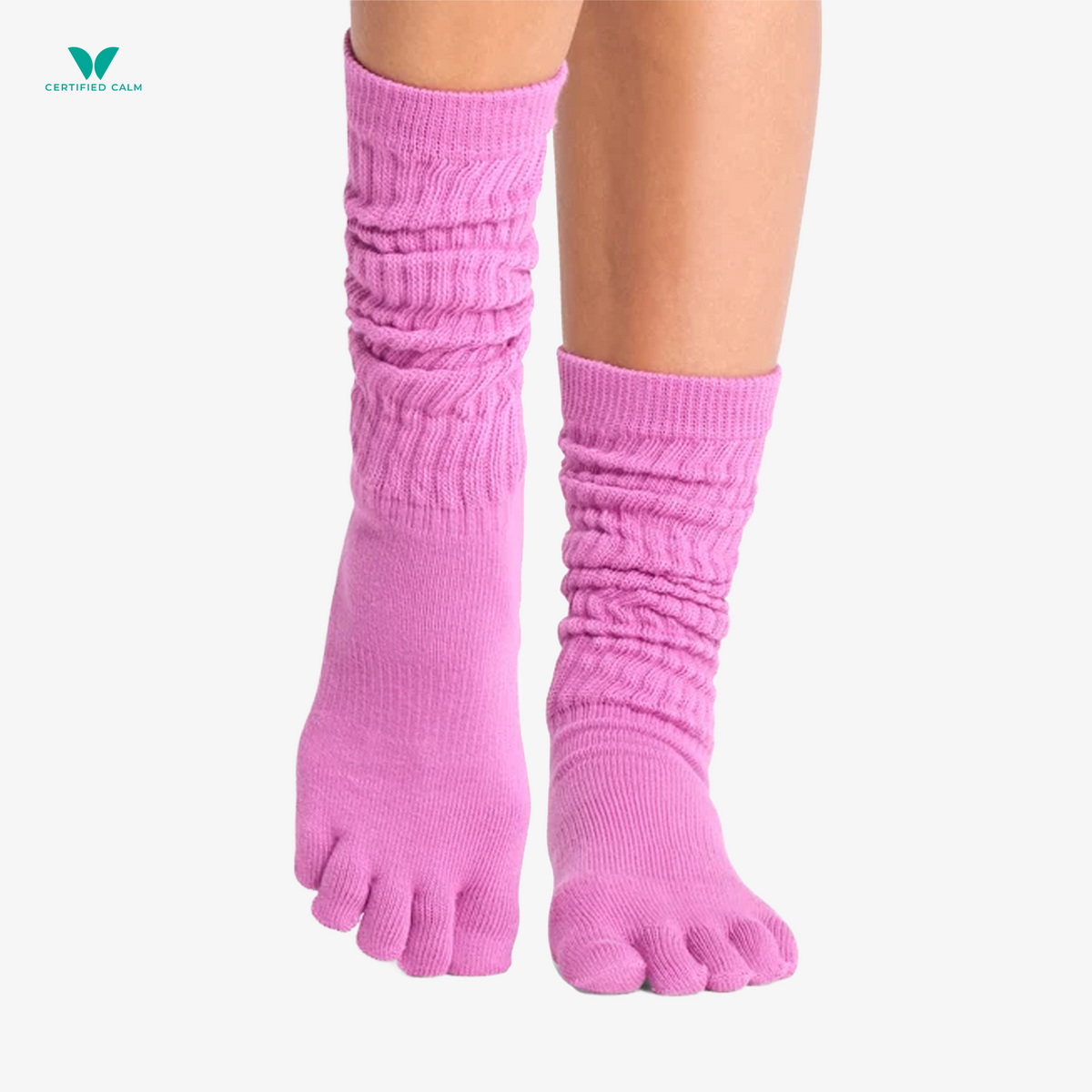 ToeSox Grip Socks Full Toe Slouch