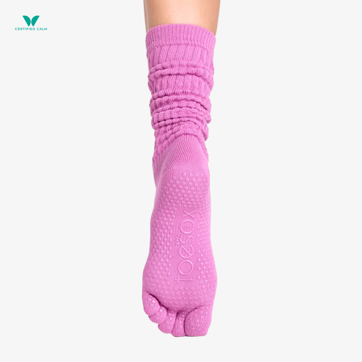 ToeSox Grip Socks Full Toe Slouch