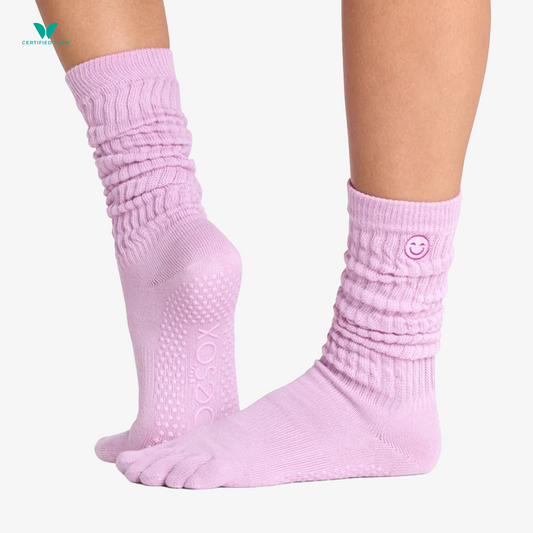 ToeSox Grip Socks Full Toe Slouch