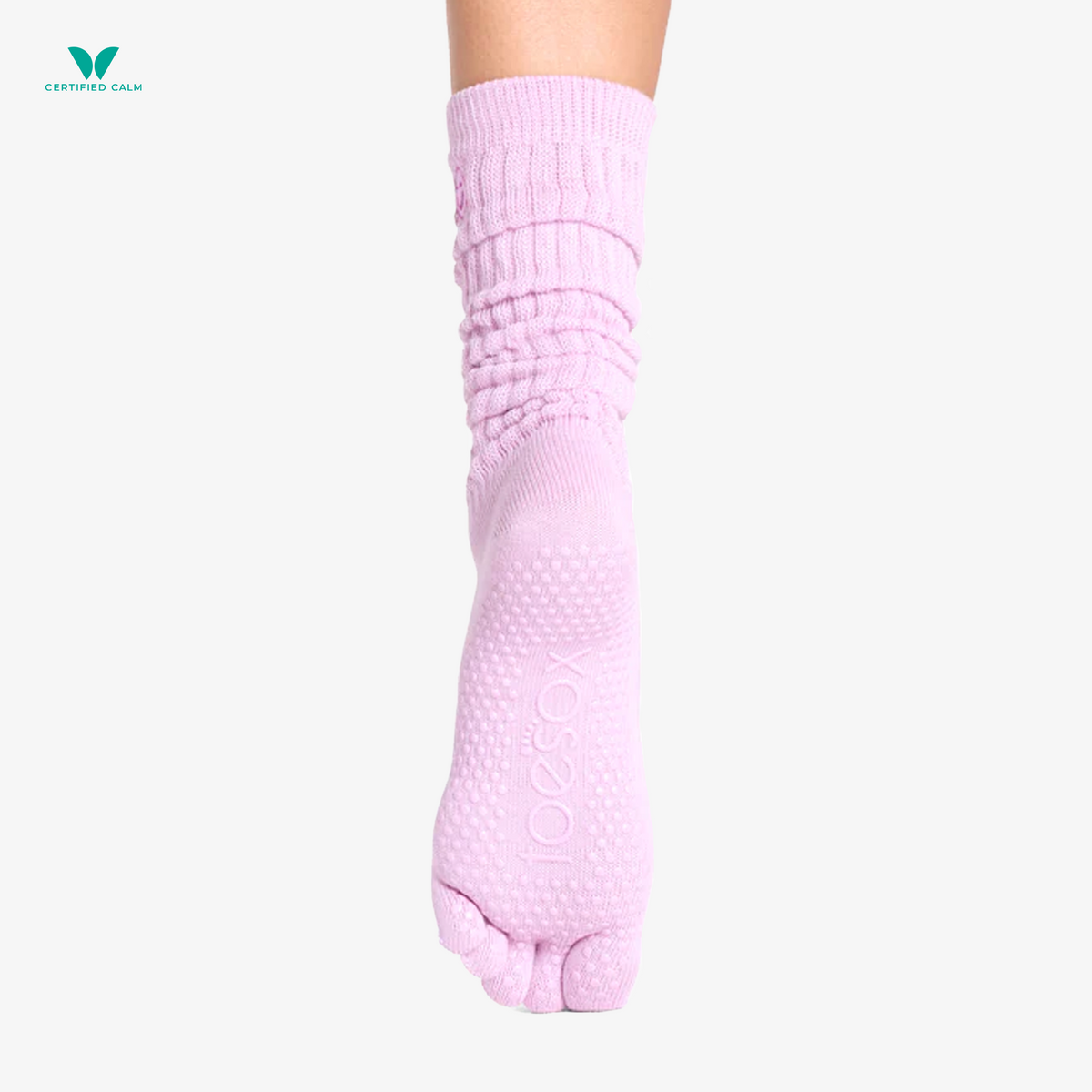ToeSox Grip Socks Full Toe Slouch