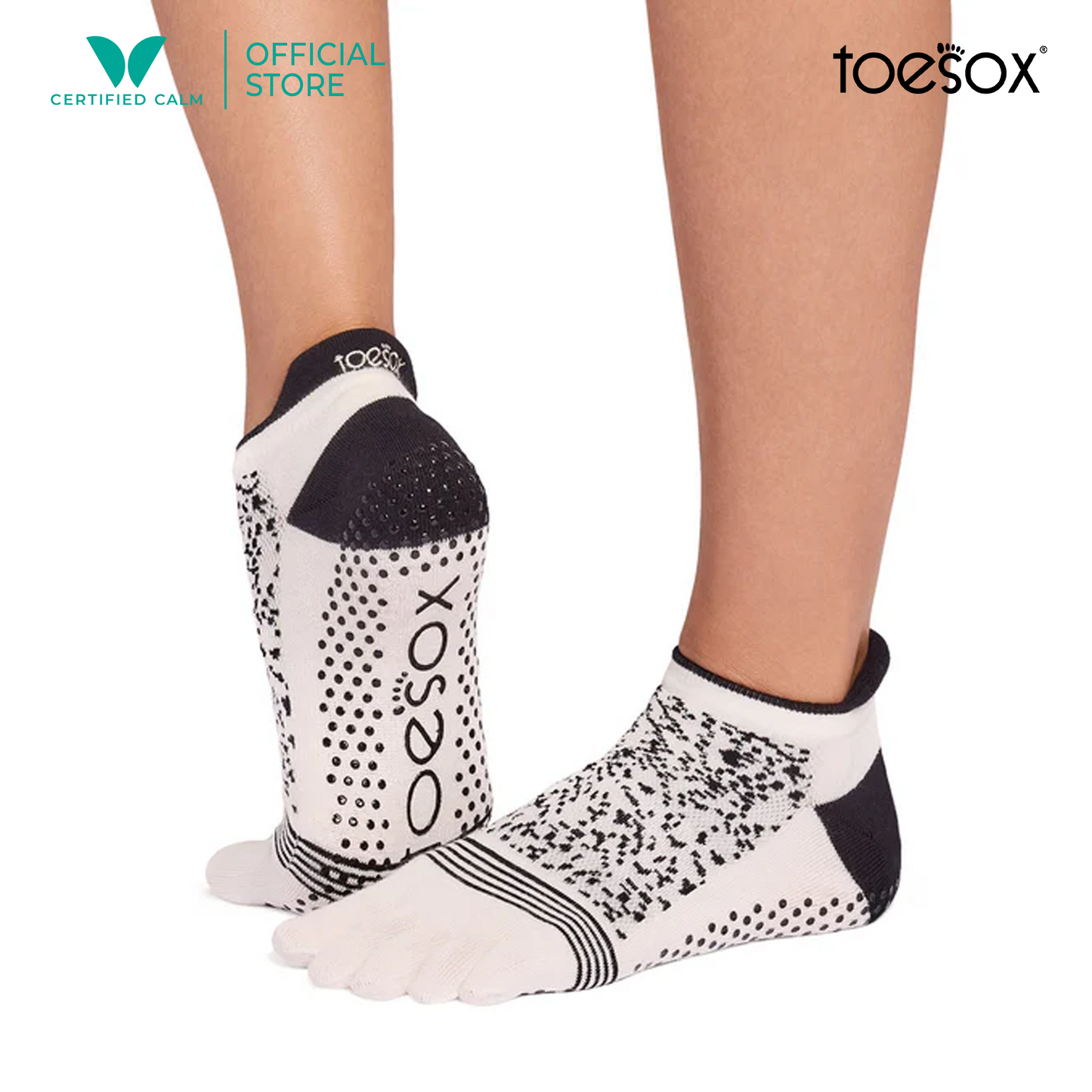 ToeSox Grip Socks Full Toe Low Rise