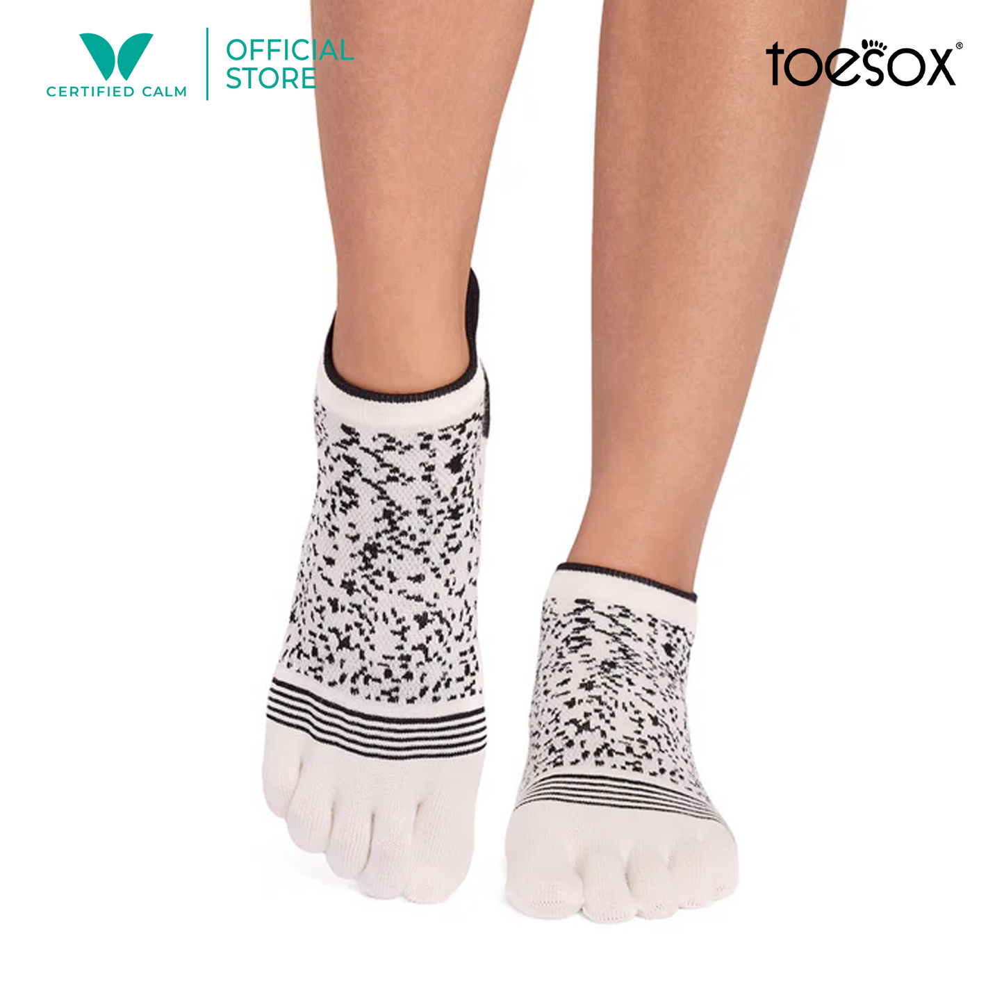 ToeSox Grip Socks Full Toe Low Rise