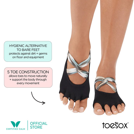 ToeSox Grip Socks Half Toe Ivy