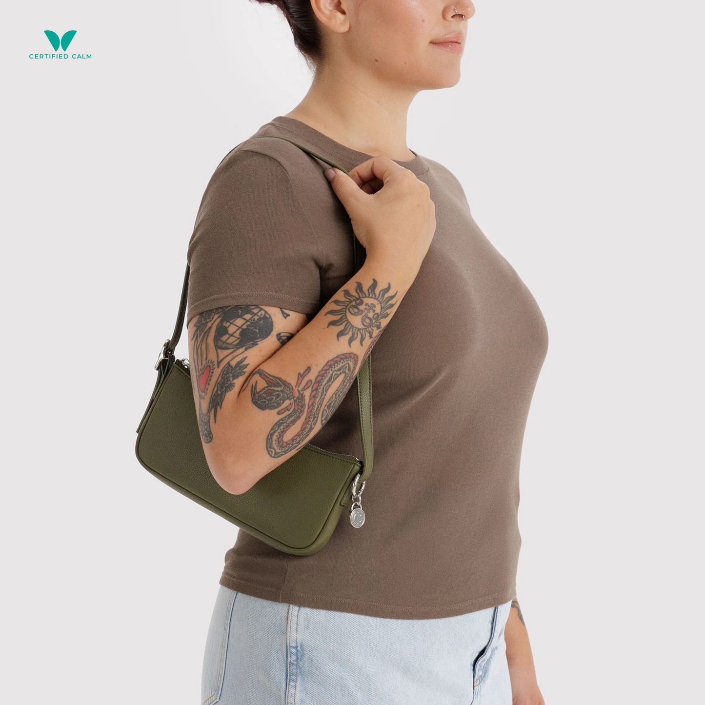 Baggu Recycled Leather Pochette Bag