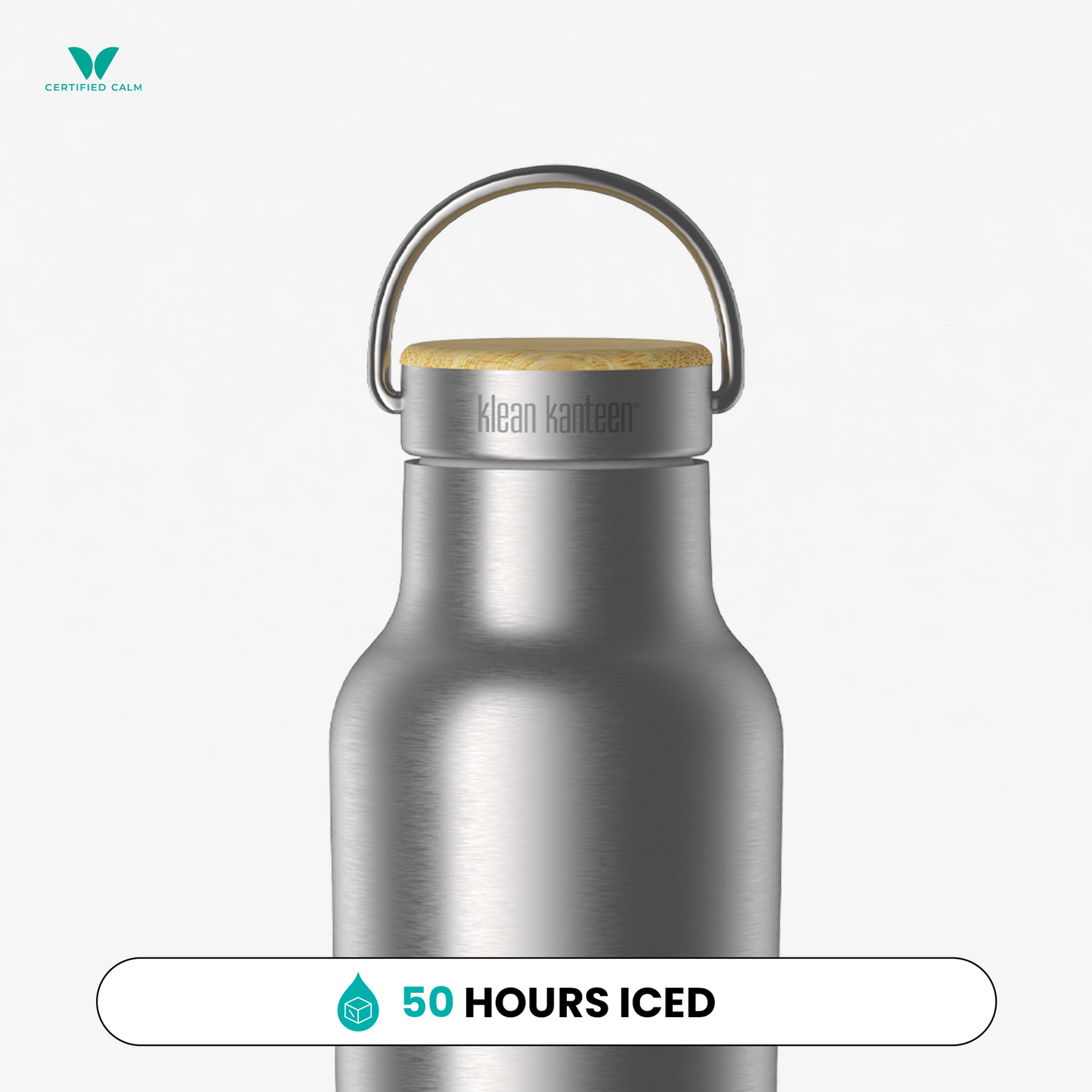 Klean Kanteen 16oz Rise Reflect with Bamboo Cap
