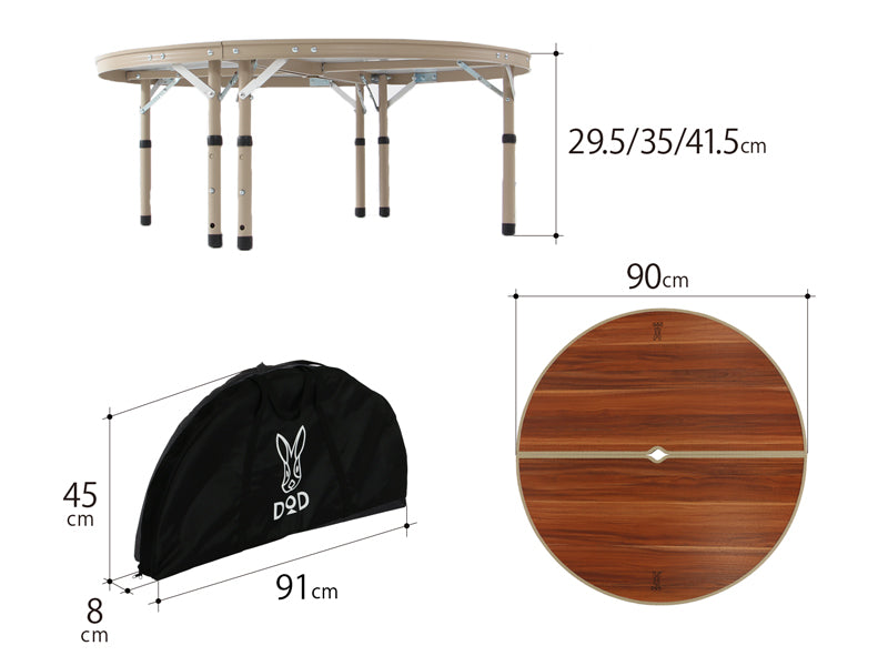 DoD One pole tent camping table - Beige