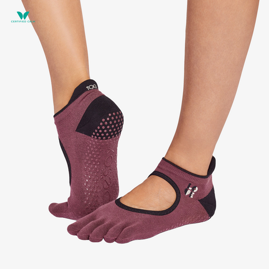 ToeSox Grip Socks Full Toe Bellarina Ultra Fine Knit