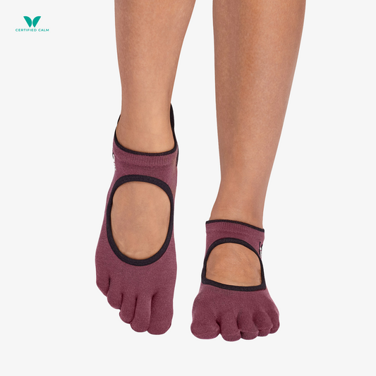 ToeSox Grip Socks Full Toe Bellarina Ultra Fine Knit