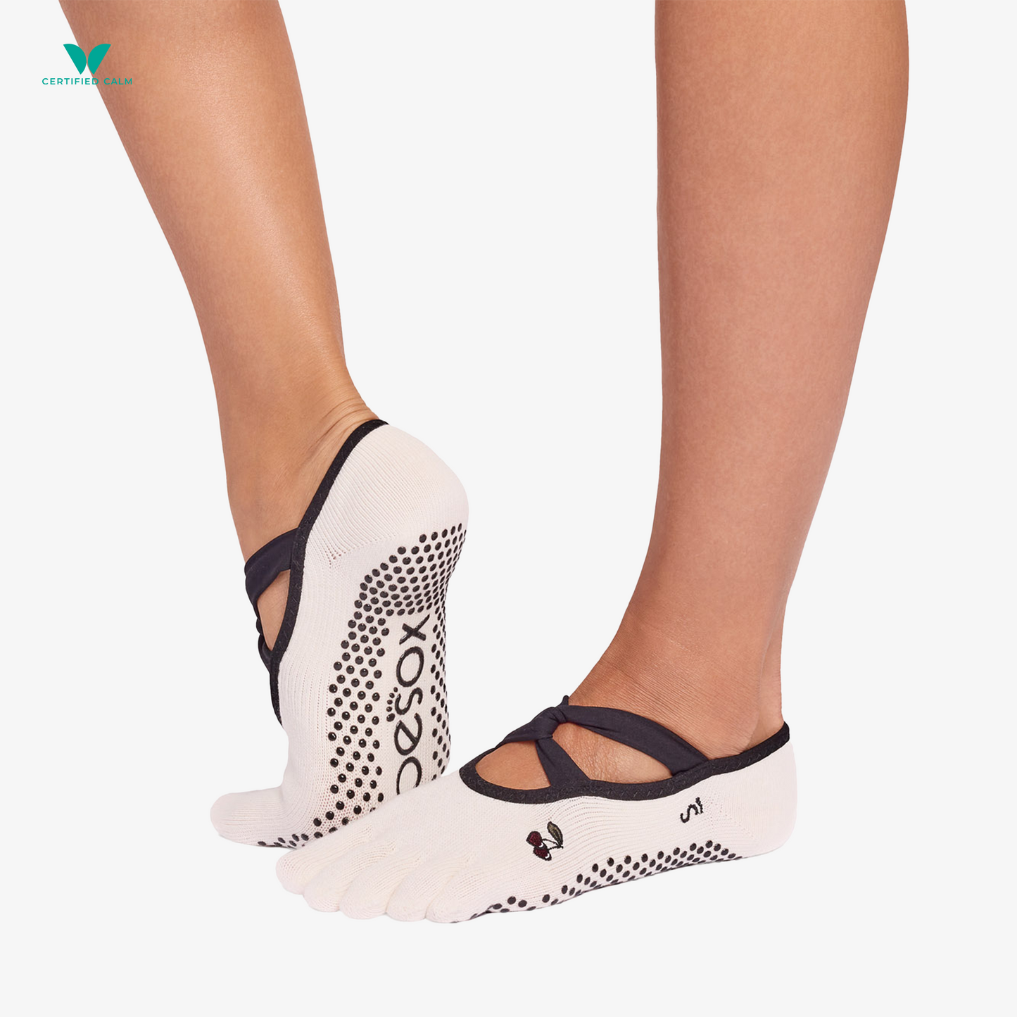 ToeSox Grip Socks Full Toe Ivy