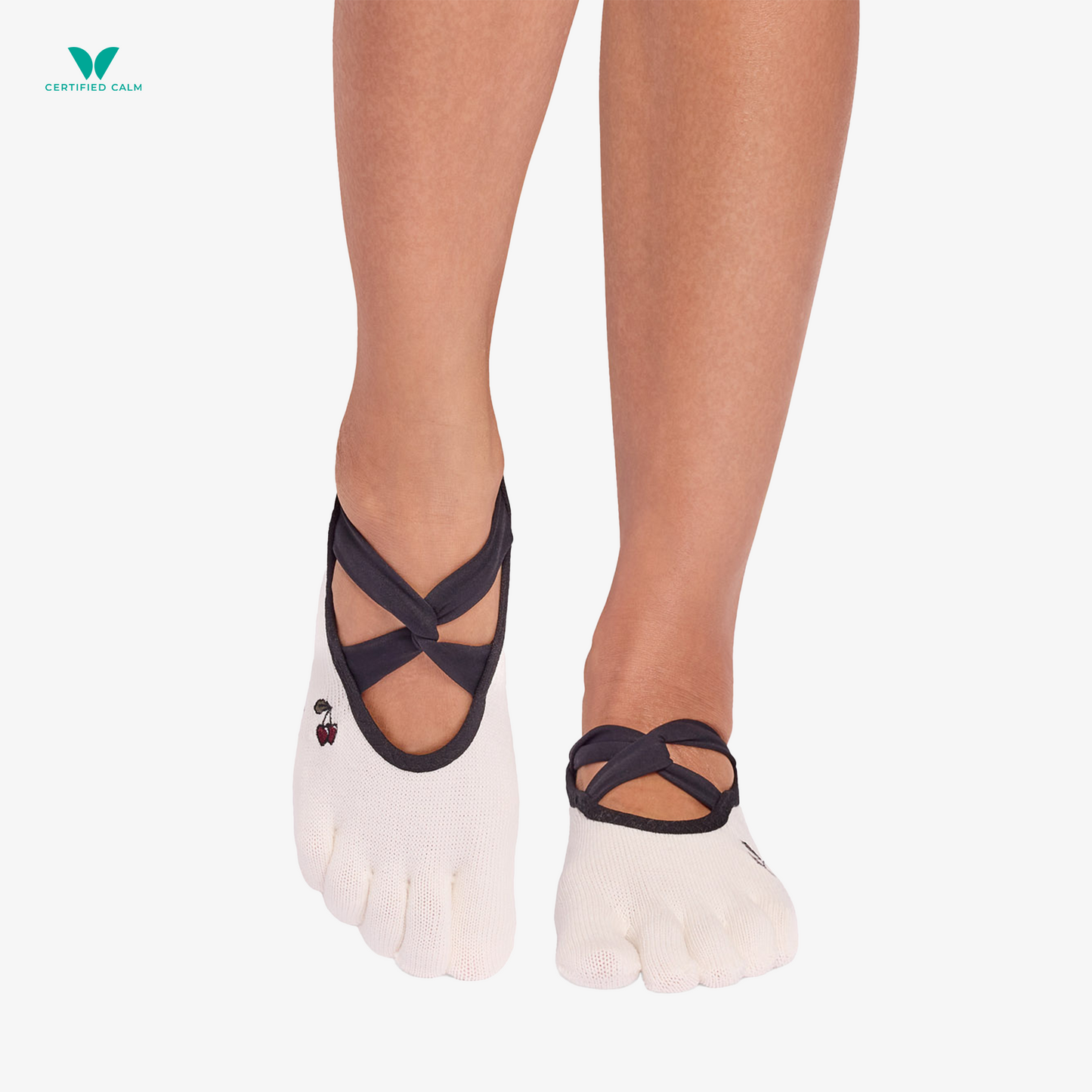 ToeSox Grip Socks Full Toe Ivy