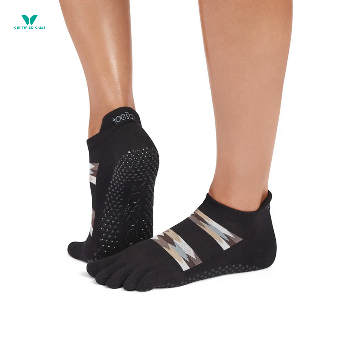 ToeSox Grip Socks Full Toe Low Rise
