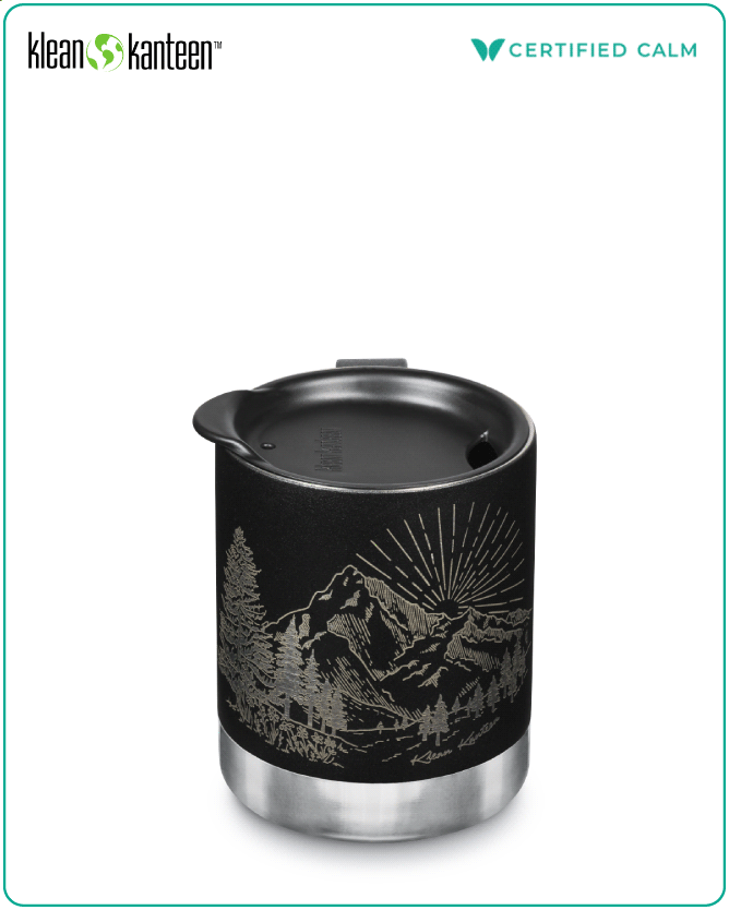 Klean Kanteen 12oz Camp Mug w/ Tumbler Lid Mountain Black