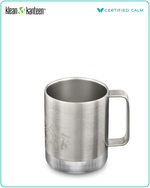 Klean Kanteen 12oz Camp Mug w/ Tumbler Lid Mountain Brushed Stainless