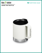 Name That Bottle Camp Mug with Tumbler Lid - Matte White