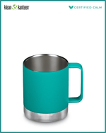 Klean Kanteen 12oz Camp Mug w/ Tumbler Lid Porcelain Green