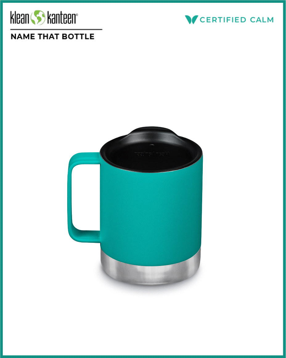 Name That Bottle Camp Mug with Tumbler Lid - Porcelain Green