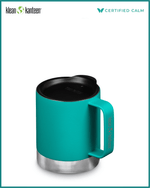Klean Kanteen 12oz Camp Mug w/ Tumbler Lid Porcelain Green